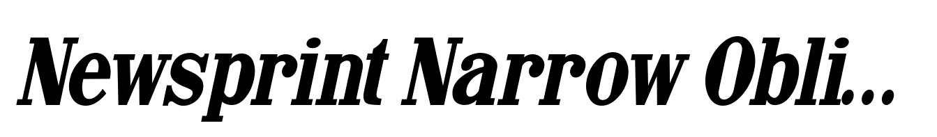 Newsprint Narrow Oblique JNL